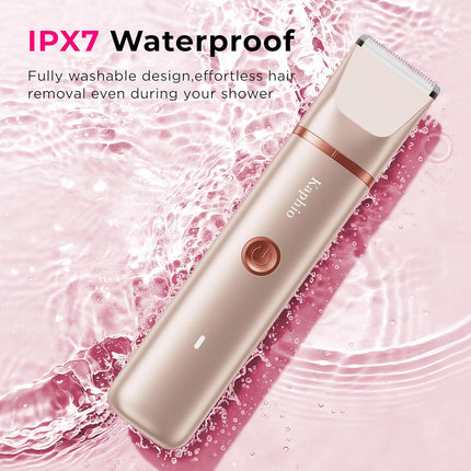 Waterproof Bikini Trimmer for Women Painless Body Hair Remover Razor