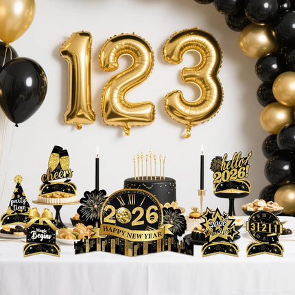 10-Piece Happy New Year 2026 Centerpieces – NYE Party Table Decor