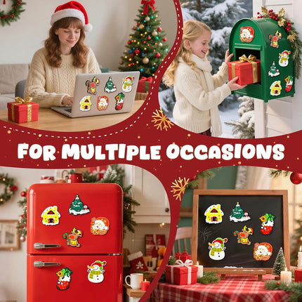 Christmas Fridge Magnets for Kids – Large Soft Toddler Magnets for Learning & Play