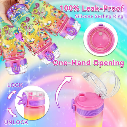 Decorate Your Own Water Bottle Kit – Unicorn Crafts for Girls 4-10