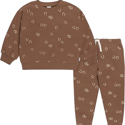 Baby Boys 2-Piece Fleece Sweatshirt & Jogger Set – Toddler Outfit