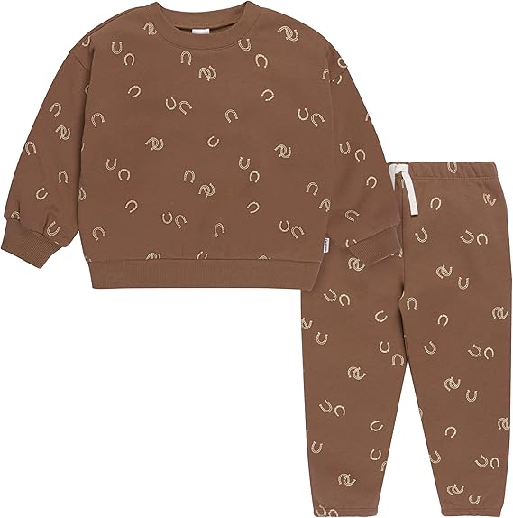 Baby Boys 2-Piece Fleece Sweatshirt & Jogger Set – Toddler Outfit