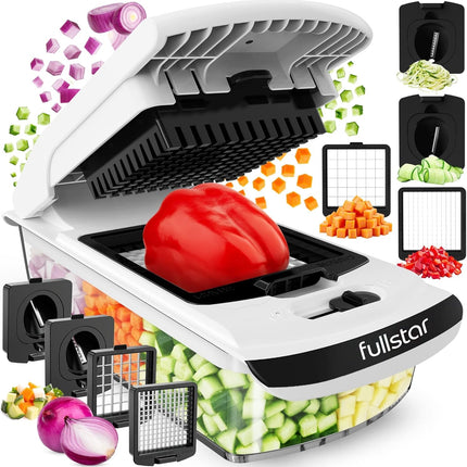 Original Pro Chopper 4-in-1, Vegetable & Fruit Chopper with Container, White