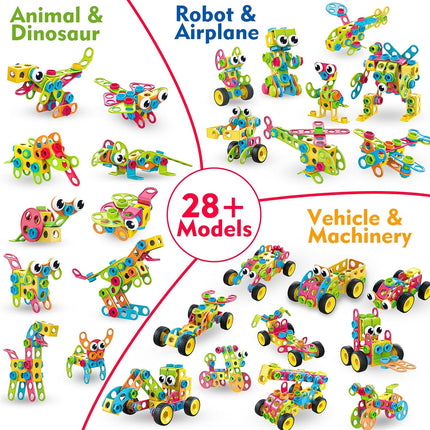 199PCS STEM Building Blocks Toy, Educational Construction Set for Kids 3–8+