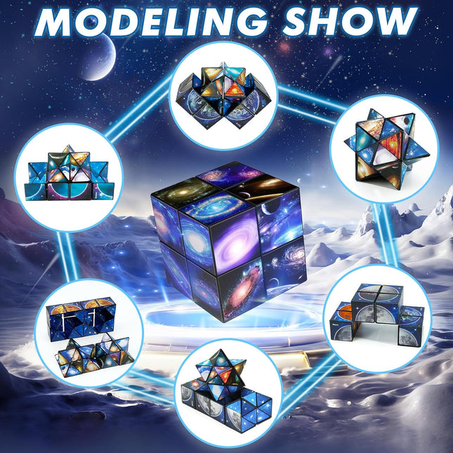 2 in 1 Star Magic Cube Yoshimoto Puzzle Toy for Kids Adults Ages 8+