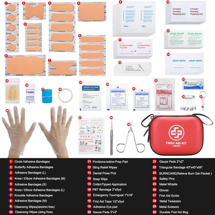 Mini First Aid Kit – 150-Piece Waterproof Medical Kit for Home, Car & Travel