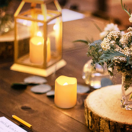 24 Pack Flameless Votive Candles – Battery Operated LED Tea Lights, Warm White