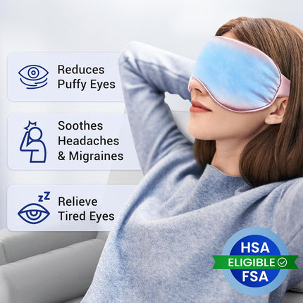 Cooling Eye Mask for Women – Cold Compress for Puffy Eyes & Migraine Relief