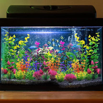 25 Pack Artificial Aquarium Plants Fish Tank Decorations Colorful Plastic Plants Fish Tanks