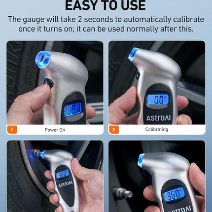 Digital Tire Pressure Gauge 0-150 PSI, Accurate LCD Gauge with Backlight