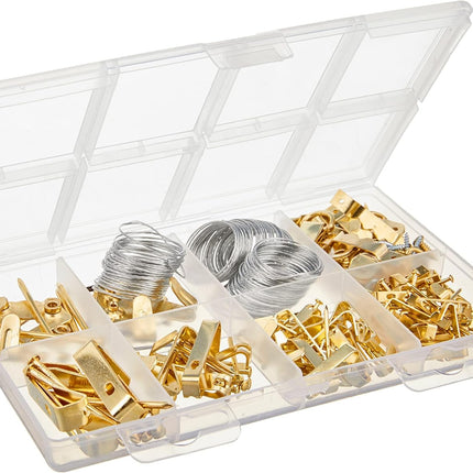 220-Piece Brass Picture Hanging Hardware Assortment Kit