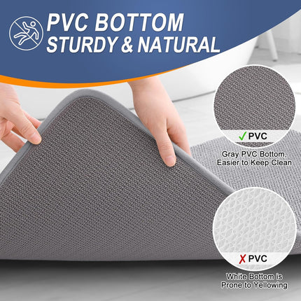 Memory Foam Bath Mat Rug 30x20, Soft Absorbent Non-Slip Bathroom Carpet