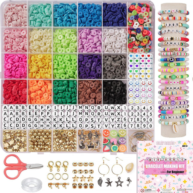 5000PCS Polymer Bracelet Kit – DIY Jewelry Making for Kids Age 6–13
