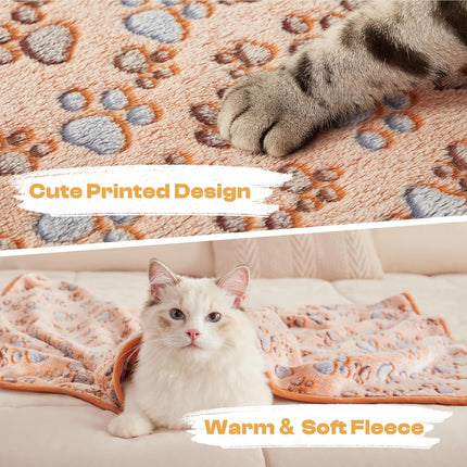 3-Pack Pet Blankets – Soft Fluffy Fleece for Dogs & Cats, Brown/Pink/White (23x16)