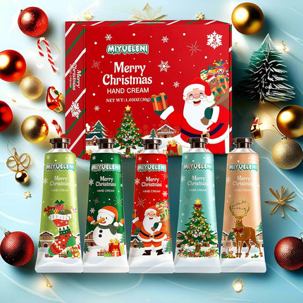5PCS Mini Hand Lotion Gifts – Christmas Travel Size Cream for Women