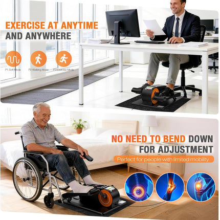 Under Desk Electric Elliptical Machine with Remote 12 Speeds for Home