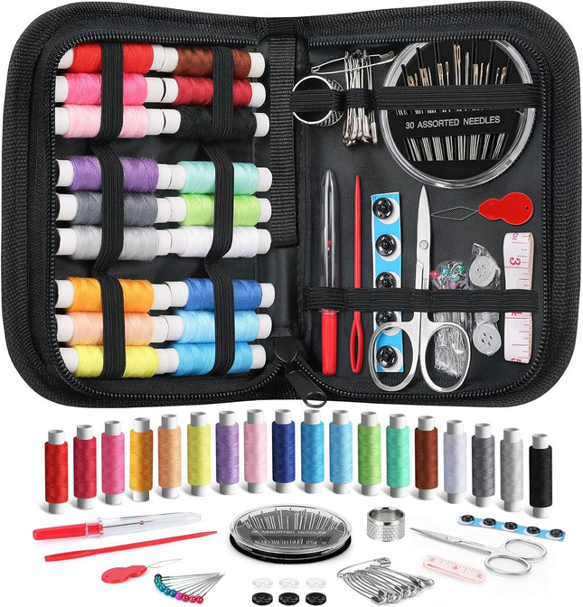 Compact Sewing Kit with Thread, Needles & Scissors – Perfect Gift for Mom