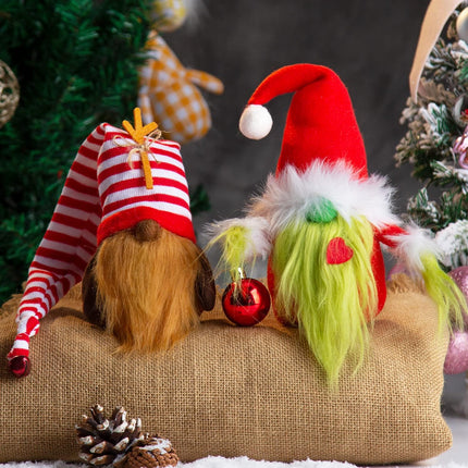 2-Pack Christmas Gnomes Decorations – Handmade Swedish Tomte Plush Gnomes, Scandinavian Holiday Decor