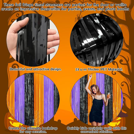 Halloween Trick or Treat Backdrop Banner, Party Wall & Door Decorations Indoor Outdoor