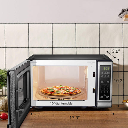 EM720CB7 Digital Microwave Oven 700W Stainless Steel with Child Safety Lock