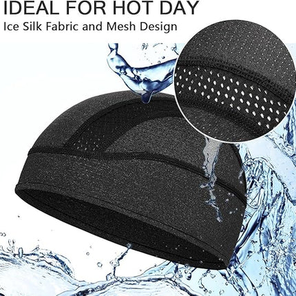 Skull Cap Helmet Liner – Cooling Mesh Beanie for Cycling & Running