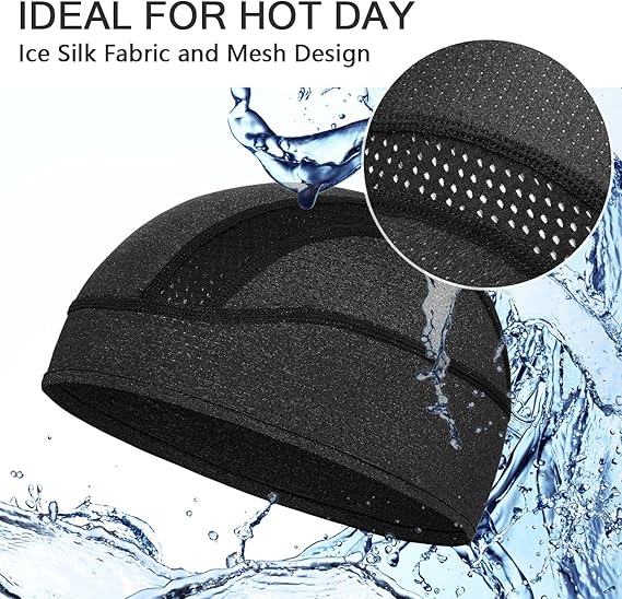 Skull Cap Helmet Liner – Cooling Mesh Beanie for Cycling & Running