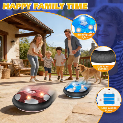 2PCS LED Hover Soccer Ball Indoor Toy for Kids 3-12 Years Birthday Gift