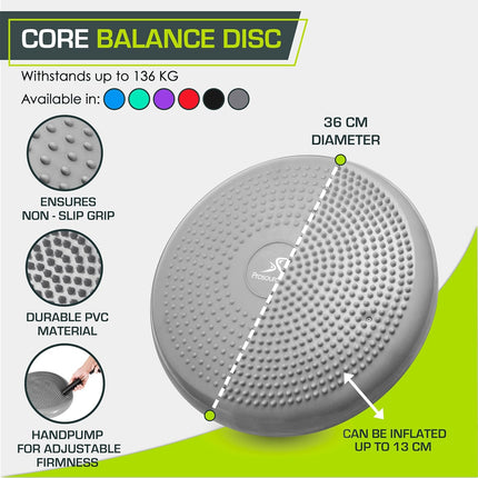 Core Balance Disc Trainer Wobble Cushion for Fitness and Stability Training