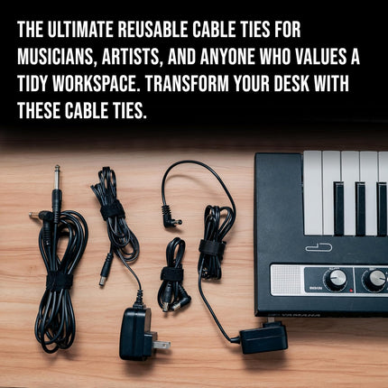 130 Pack Cable Management Ties, Reusable 6" Hook & Loop Cord Organizer