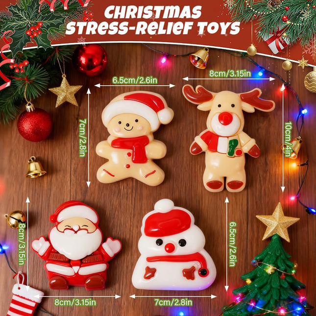 4PCS Christmas Squishies Set – Soft Fidget Toys for Kids & Adults