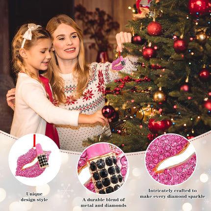 Pink Lips Lipstick Christmas Ornament – Sexy Makeup Tree Decoration for Holiday Style