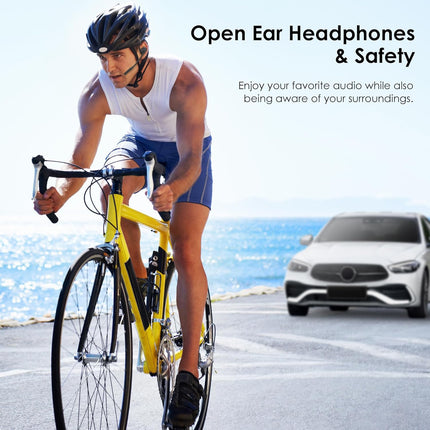 Open Ear Headphones with Mic – Bluetooth 5.3, AI Noise Cancelling, Wireless Headset