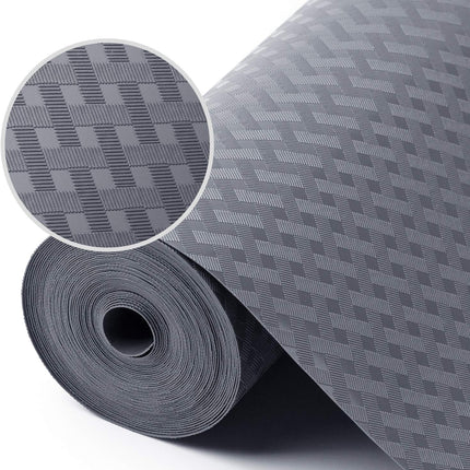 Gray Kitchen Shelf Liner – 11.8"x59", Waterproof & Oil-Proof, Non-Adhesive