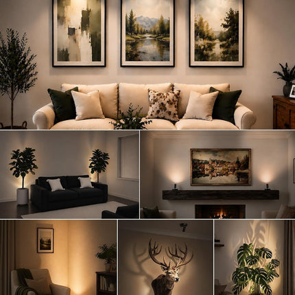 2-Pack Rechargeable Picture Lights, Wireless Magnetic Wall Spotlights with Remote