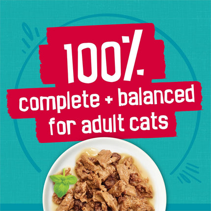 24-Pack Wet Cat Food – Tasty Treasures Prime Filets with Chicken, Tuna & Fish