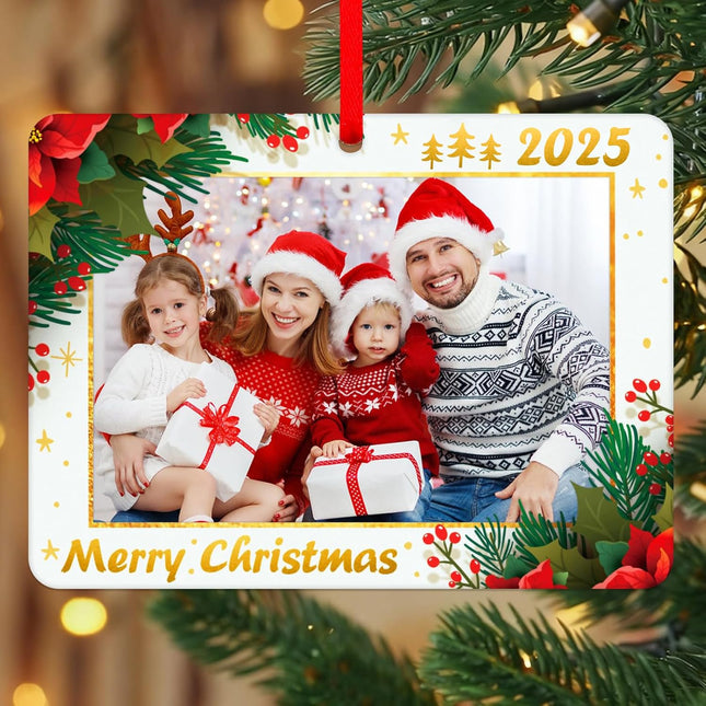 2025 Personalized Picture Frame Christmas Ornaments – Custom Family Photo Gift