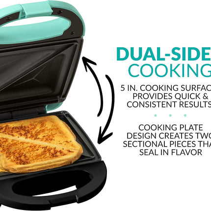 MyMini Personal Sandwich Maker Mint Green Nonstick Panini Press Pizza Pockets Quesadillas