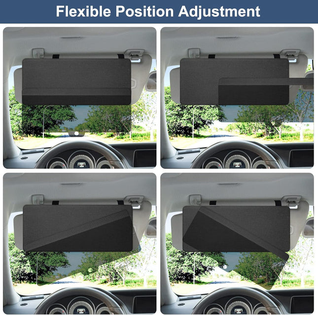 Car Sun Visor Extender, Magnetic Mount, UV & Glare Protection for Safe Driving