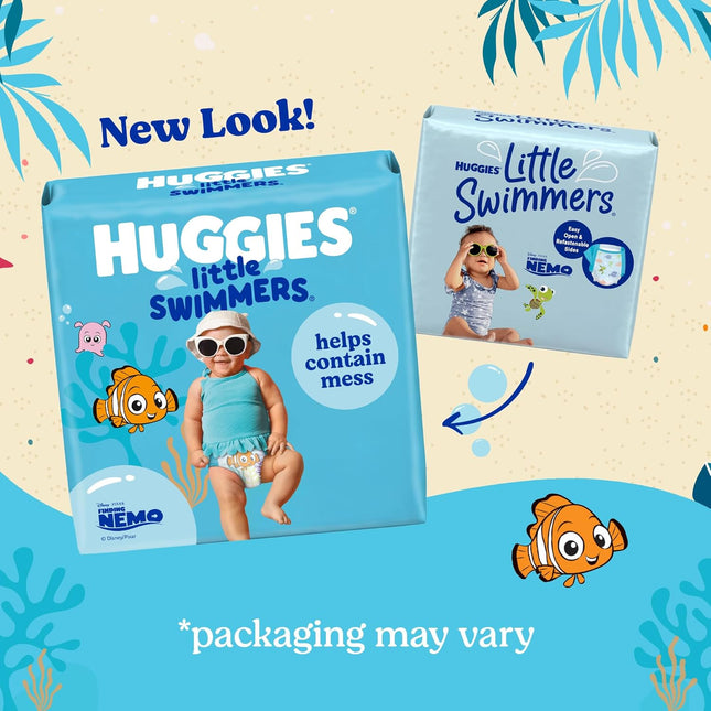 Little Swimmers Disposable Swim Diapers – Size 5-6, 32+ lbs, 17 Count