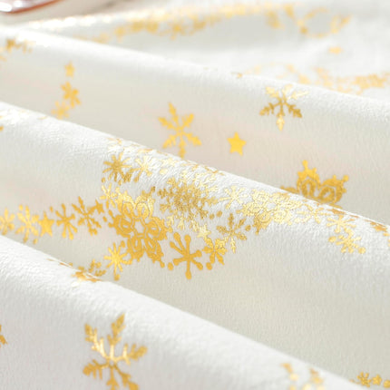 2PCS Holiday Decorative Pillow Covers – Gold Velvet Snowflake & Deer Cushion Case