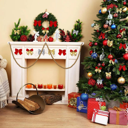 19ft Gold Wooden Bead Garland – Christmas Boho Decor with 10 Hanging Crafts