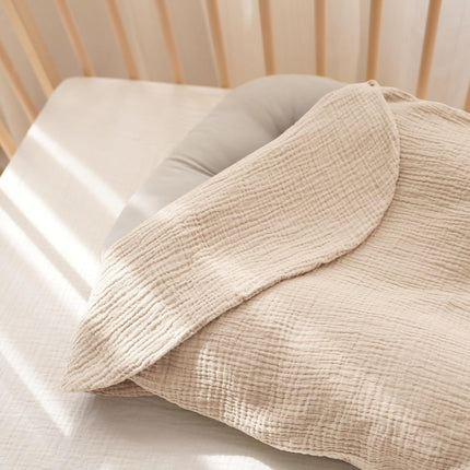 2-Pack Muslin Baby Lounger Covers, 100% Cotton, Soft Breathable Slipcovers, Brown/Wheat