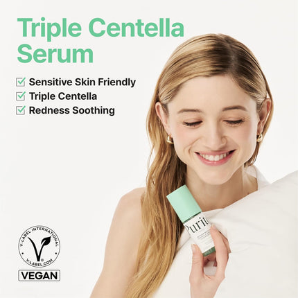Centella Unscented Serum 2oz, Soothing Korean Skincare for Sensitive Skin, Vegan