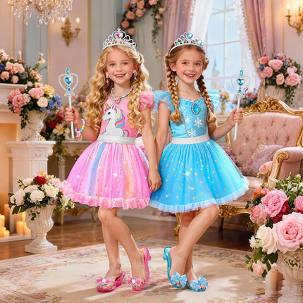 Princess Dress Up Shoes & Tutu Set for Girls 3–6 – Toddler Pretend Play Costume