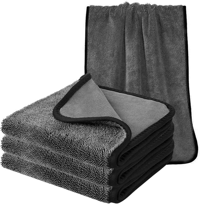 3pcs Microfiber Cleaning Cloths – Super Absorbent for Shower, Car, Bathroom, Home