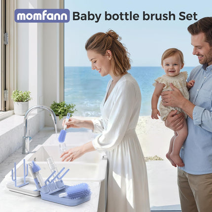 Baby Bottle Cleaning Kit – 8-in-1 Brush Set for Bottles, Nipples & Pumps