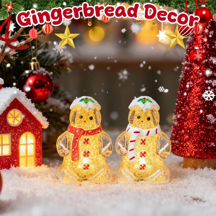 Christmas Gingerbread Man Figurines | Tabletop Decor & Holiday Gifts