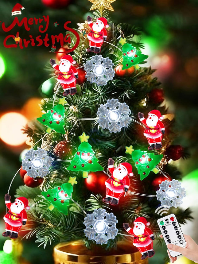 Battery Powered Christmas Lights – 10ft 30LED Twinkle Fairy Lights with Remote
