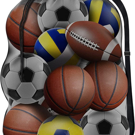 Extra Large Mesh Sports Ball Bag 30x40in for Soccer Basketball Volleyball
