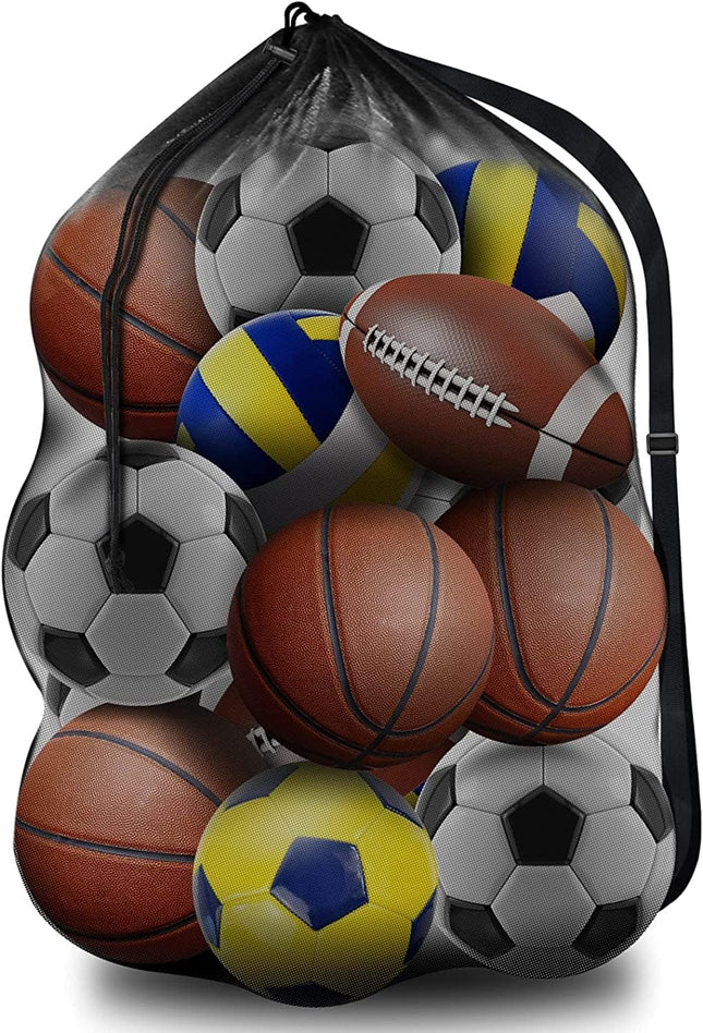 Extra Large Mesh Sports Ball Bag 30x40in for Soccer Basketball Volleyball